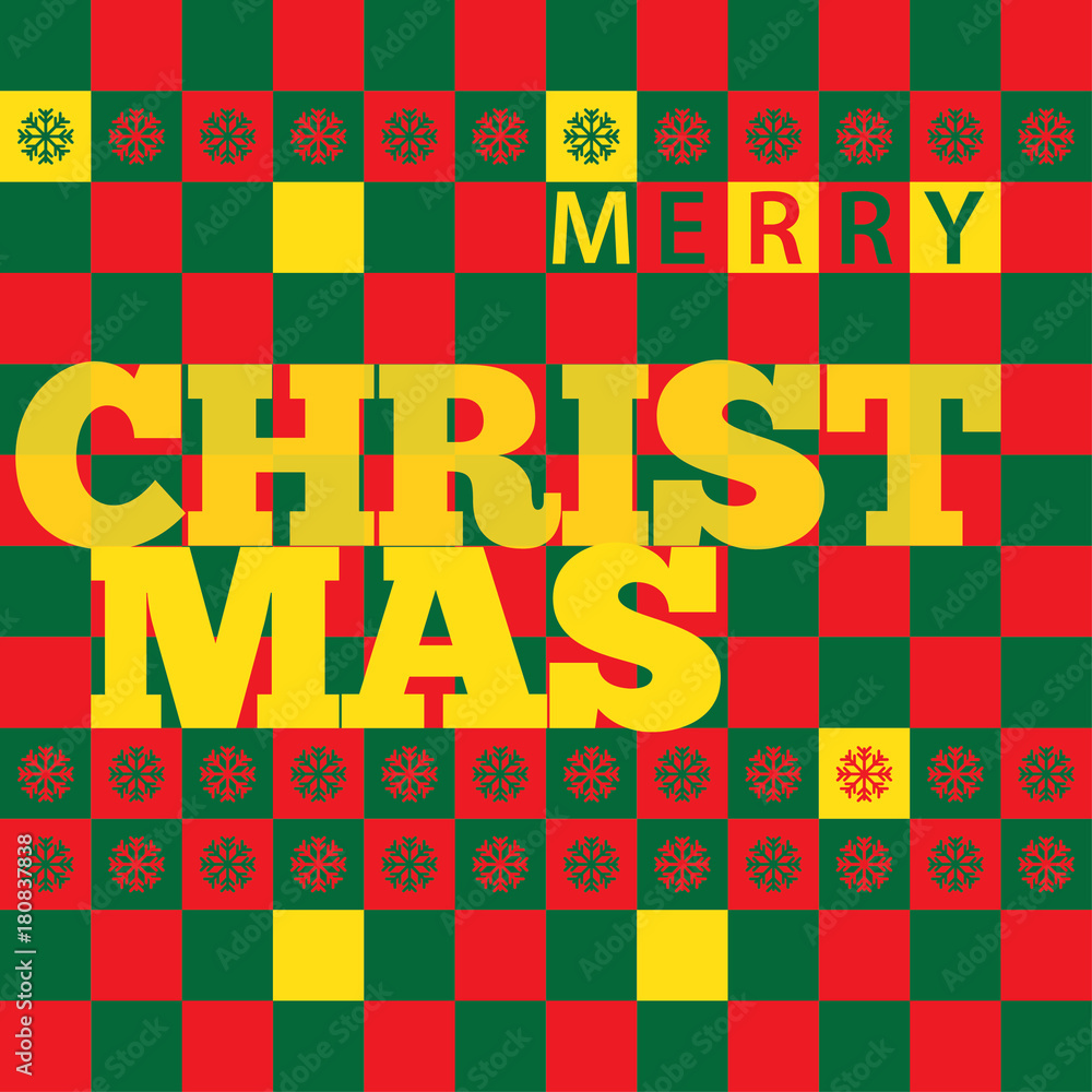 CHRISTMAS CARD with Colorful Shape