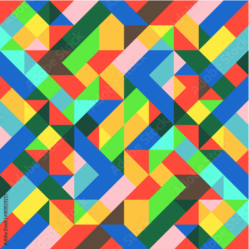 Fun Fashion Geometric Pop Art 1980 Style Pattern