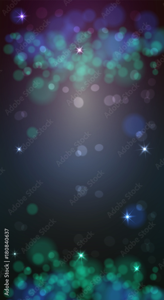Christmas bokeh background defocused lights. Glowing techno abstract background Christmas bokeh background defocused lights. Glowing techno abstract background
