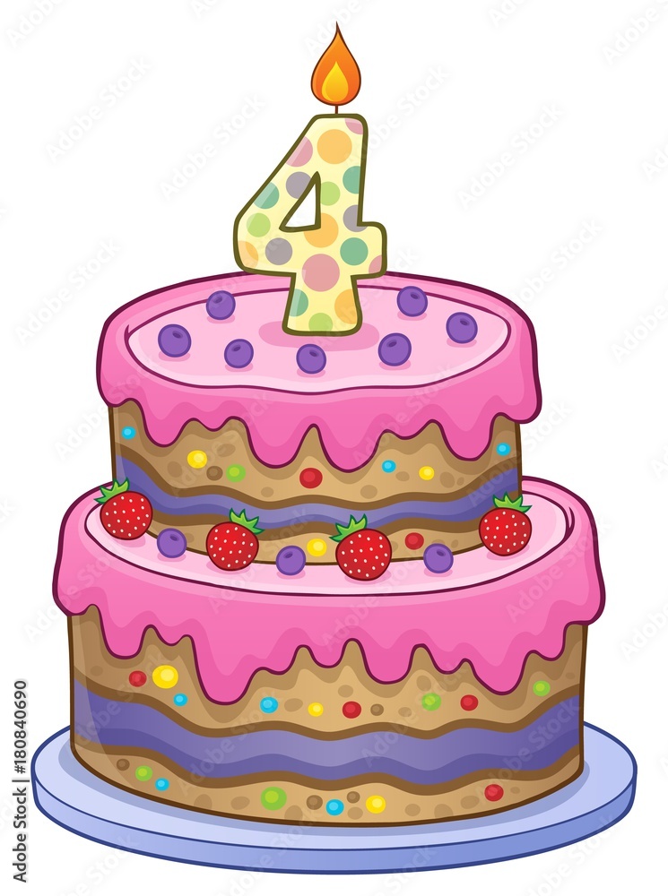 Birthday cake image for 4 years old Birthday cake image for 4 years old