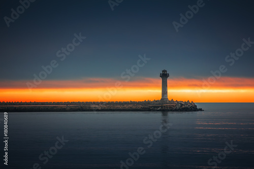 Old Lighthouse in Varna, Bulgaria at sunrise
