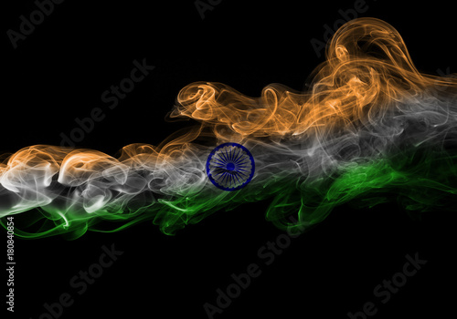 India flag smoke photo