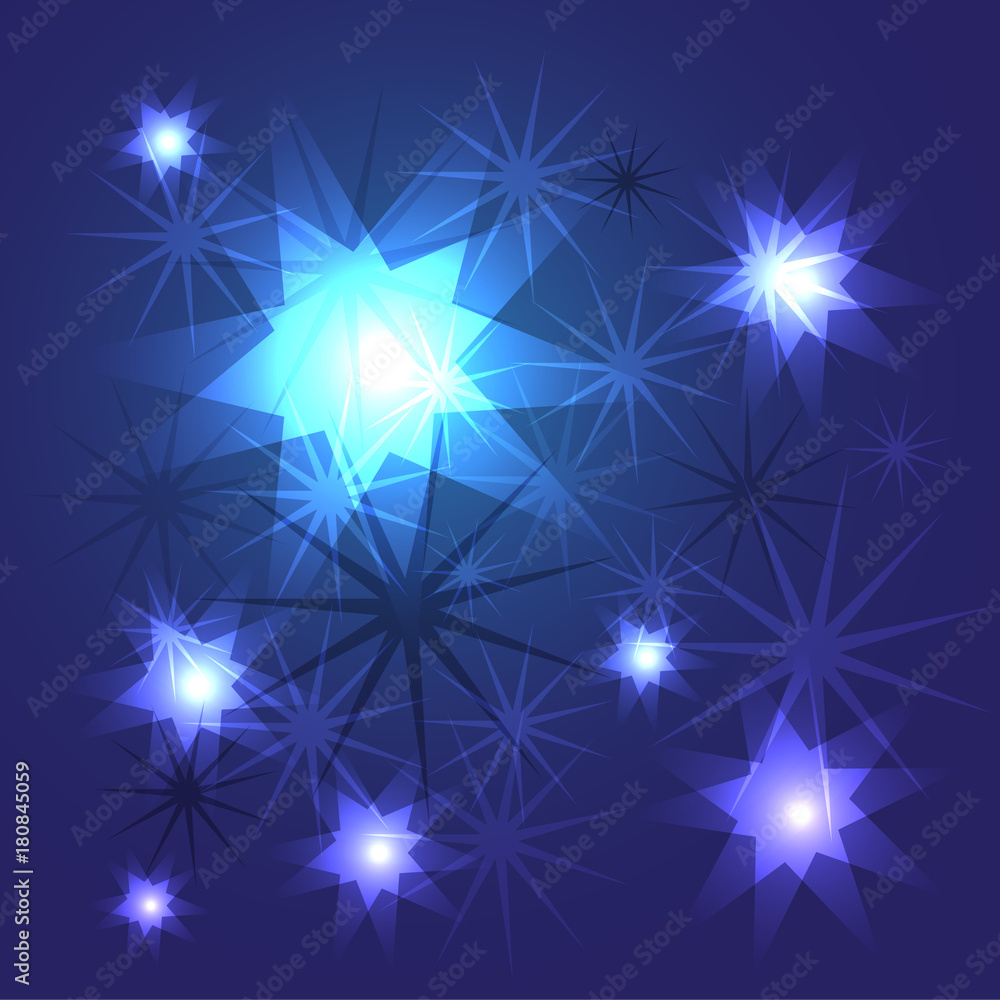 Bright abstraction on a blue background Bright abstraction on a blue background