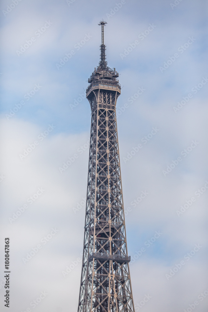 Paris, France - November, 2017. Eiffel tower on sunny day. Paris Best tourist Destinations in Europe Paris, France - November, 2017. Eiffel tower on sunny day. Paris Best tourist Destinations in Europe