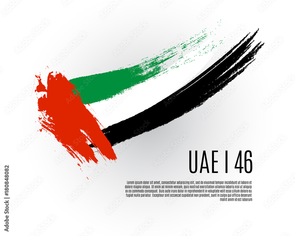 Fotografie Grunge United Arab Emirates flag
