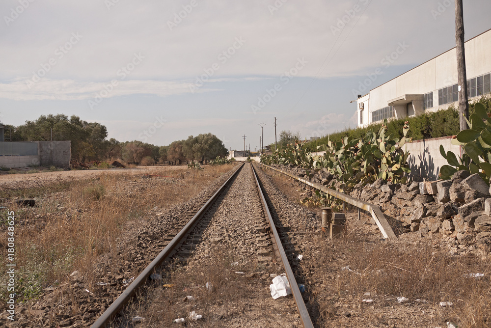Otranto, Italy - September 04, 2012 : railway tracks