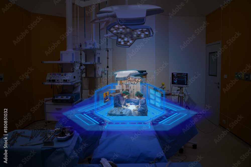 Smart medical technology concept, The augmented reality technology in