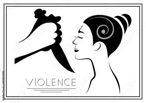 Graphic illustration with elements of violence 3