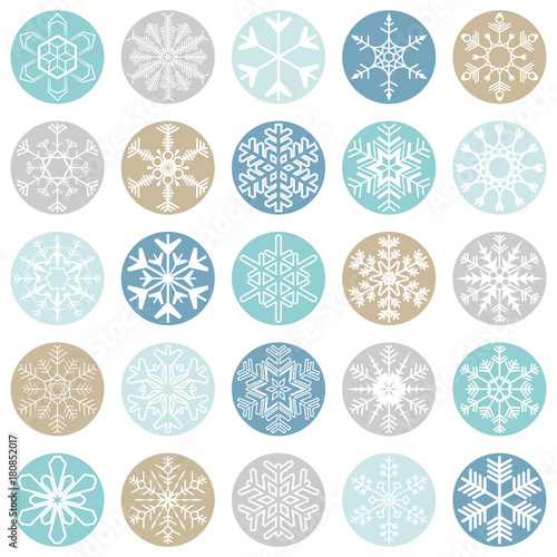 collection christmas snow flakes