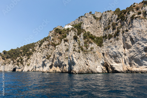 View from the boat on the cliff coast of Capri Island, Italy © wjarek