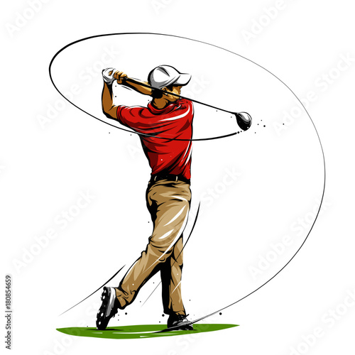 Obraz golfista 4