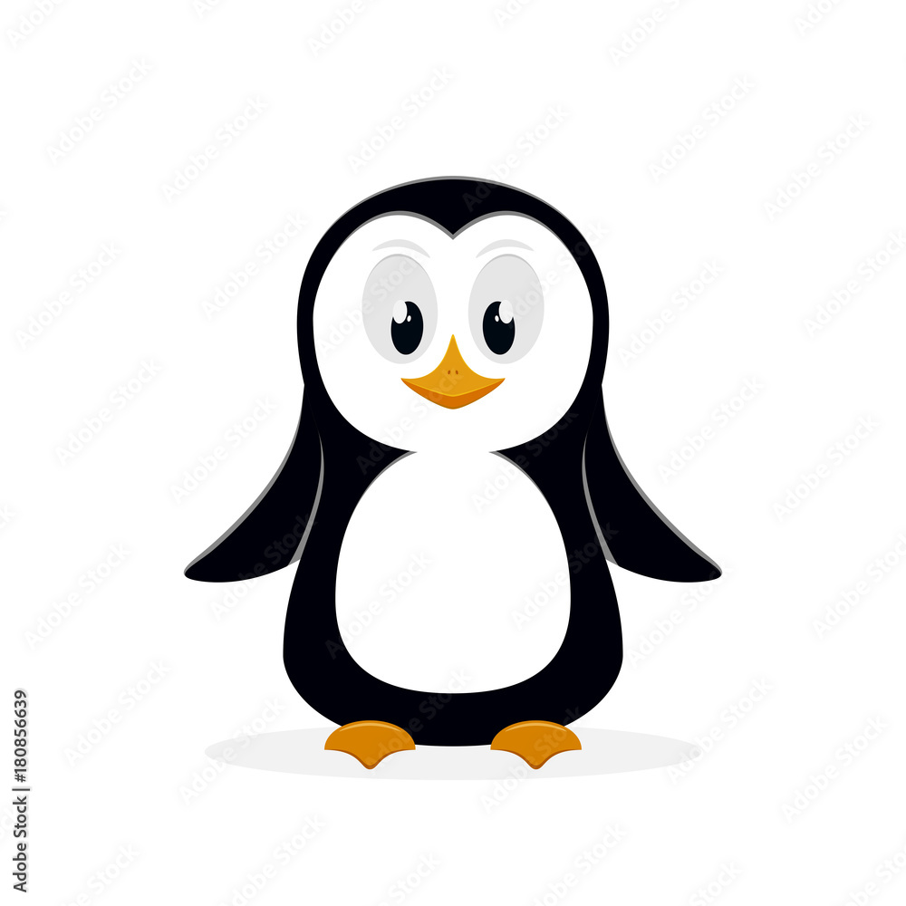 Obraz premium Penguin on white background