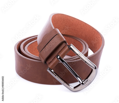 Obraz na płótnie Leather belt isolated on white background