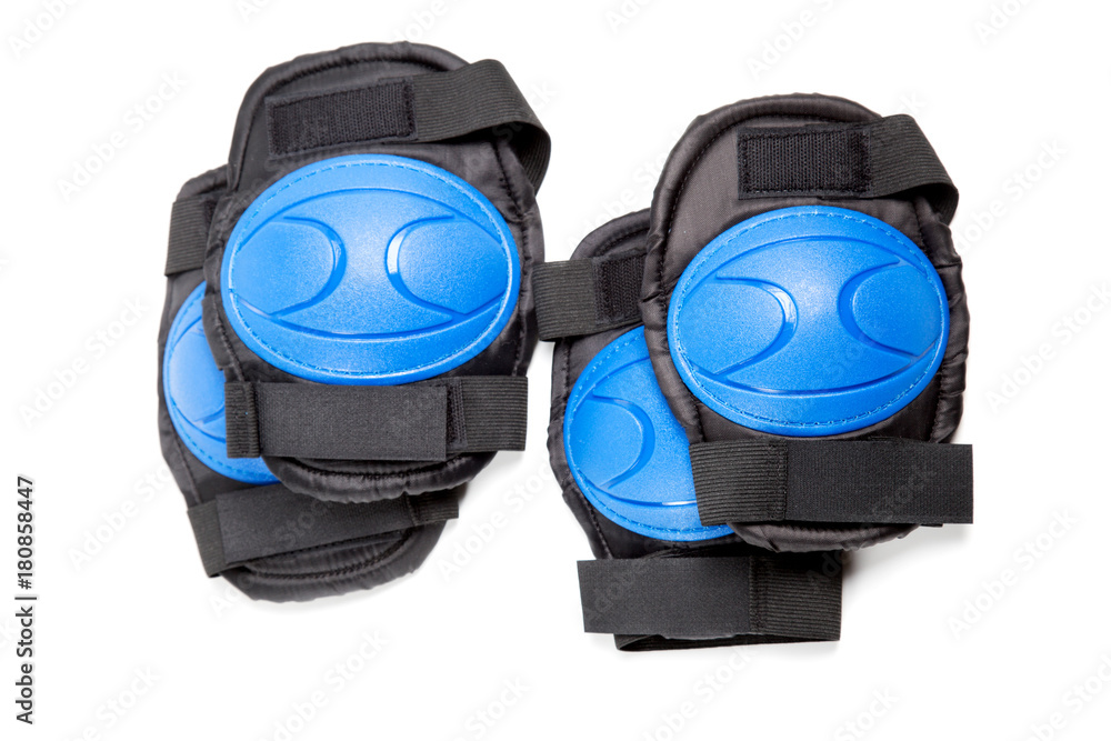 Fototapeta premium Knee pads and elbow pads isolated on white background