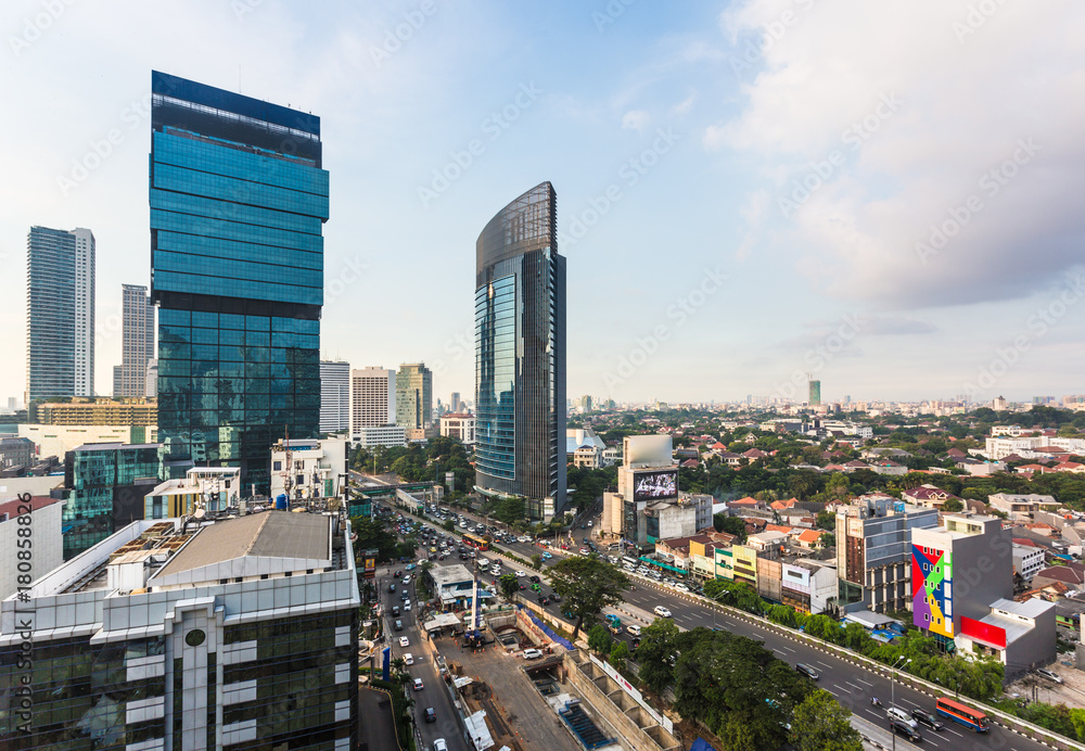 Obraz premium Jakarta business district.