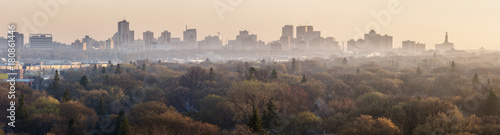Winnipeg panorama at sunrise