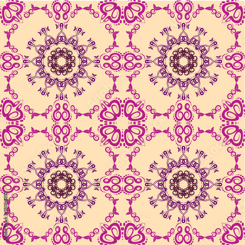 Seamless abstract floral pattern,mandala pattern