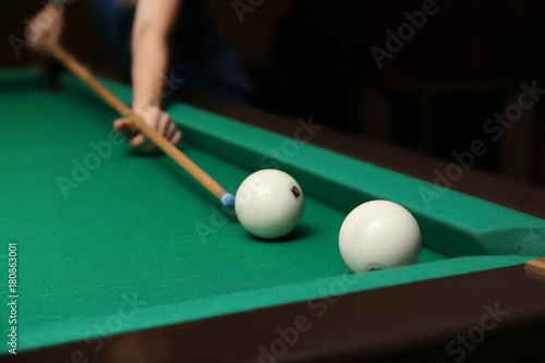 Wallpaper Mural Woman having game of billiards Torontodigital.ca