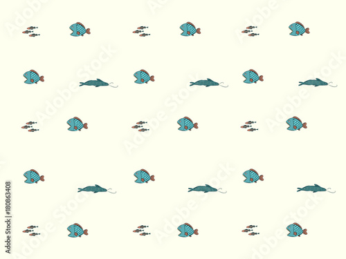 Fototapeta Naklejka Na Ścianę i Meble -  fish pattern background
