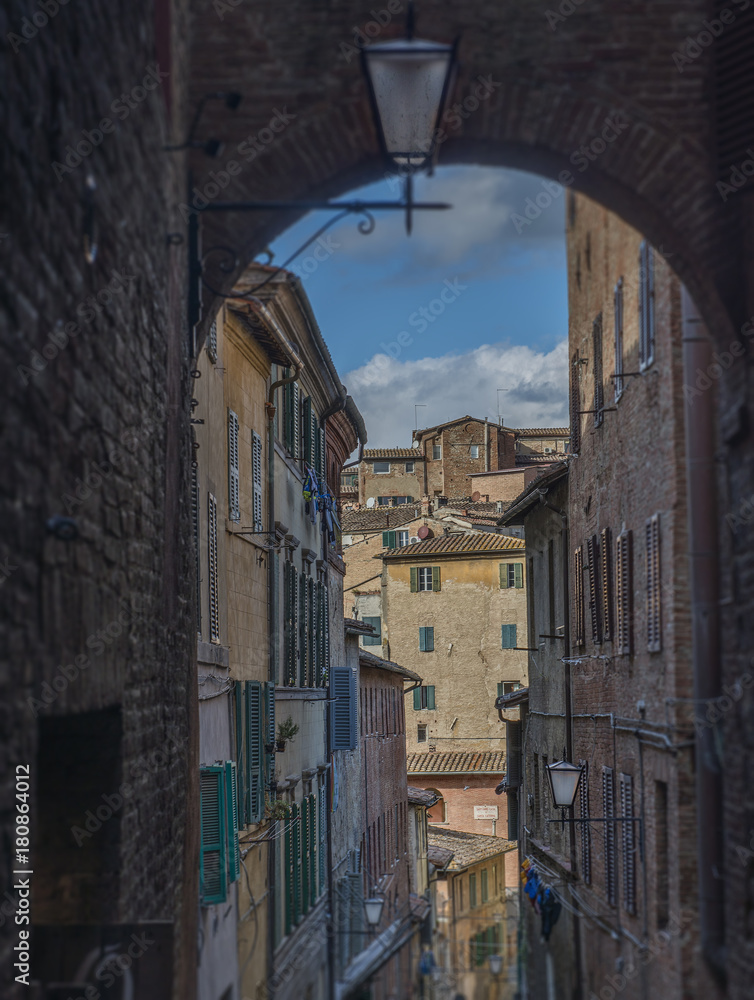 Siena, Italy, narrow street
