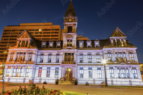 Halifax City Hall at evening