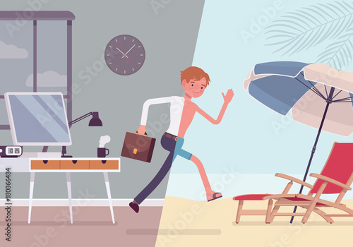 Man leaps to vacation