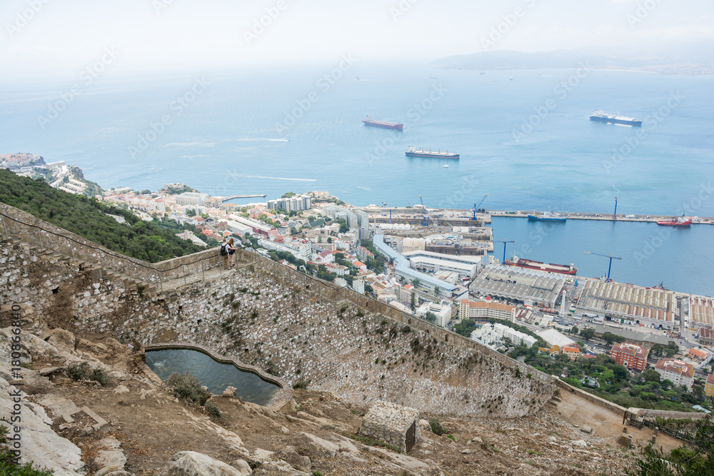 Obraz premium Gibraltar panorama from Upper Rock