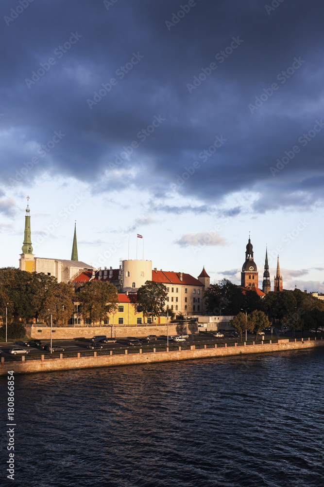 Riga panorama accross River Daugava
