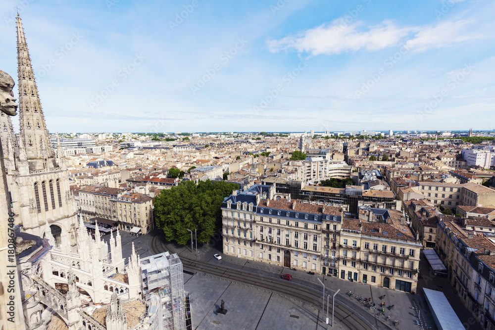 Aerial panorama of Bordeaux
