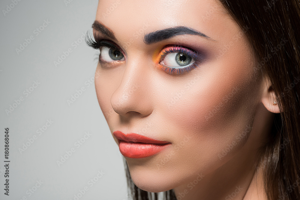 woman with beautiful makeup woman with beautiful makeup