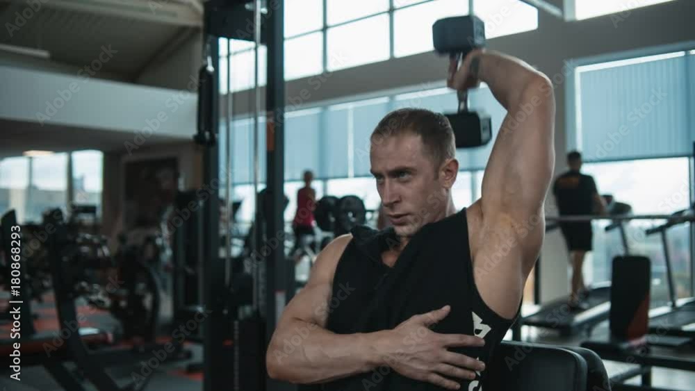 Triceps workout with dumbbell Triceps workout with dumbbell