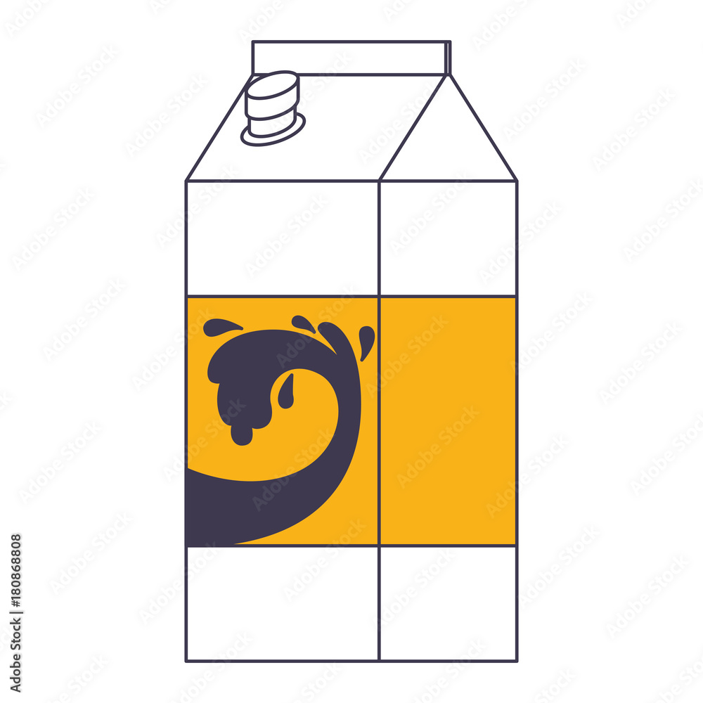 milk carton icon in color sections silhouette milk carton icon in color sections silhouette