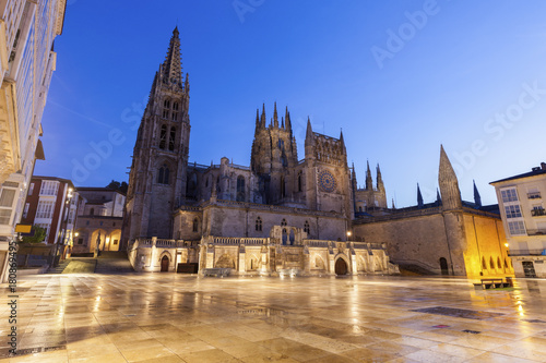 Burgos Cathedral at night