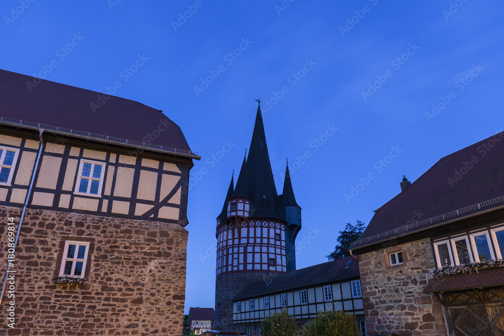 Fototapeta premium Town Hall and old tower in Neustadt, Germany
