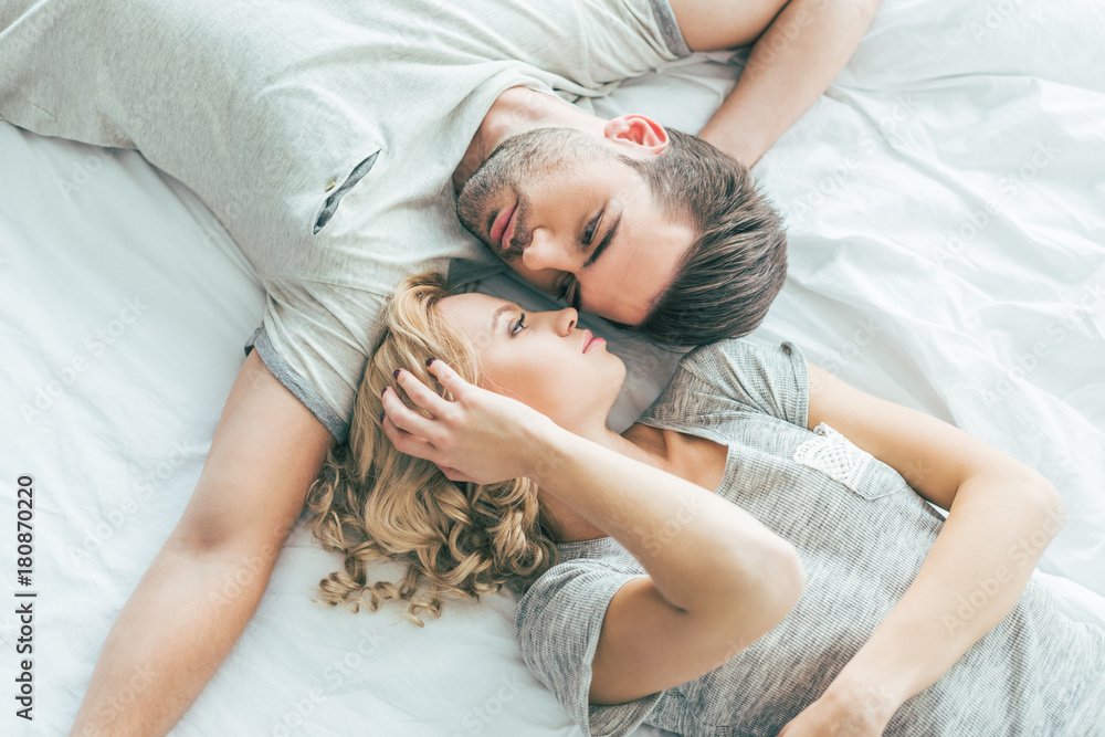 couple in love on bed couple in love on bed