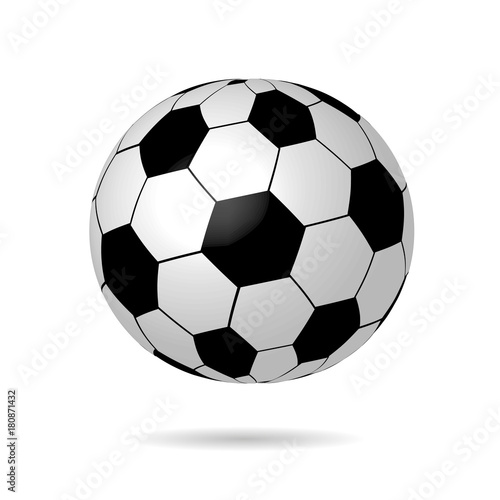 Fototapeta Naklejka Na Ścianę i Meble -  Soccer ball. Isolated on a white background. Vector