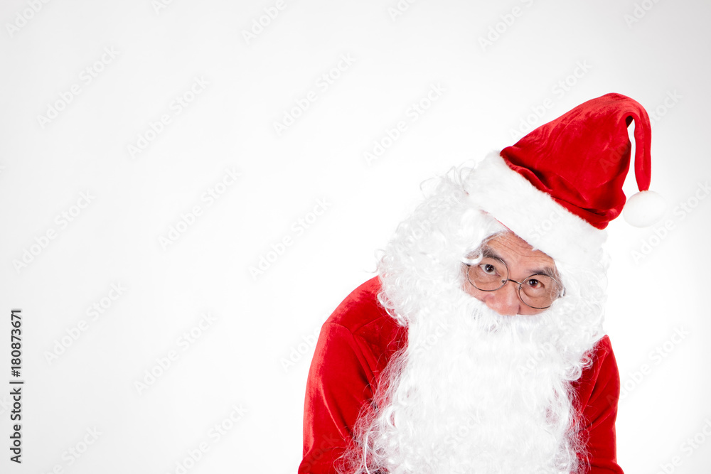 Santa claus sit on white background