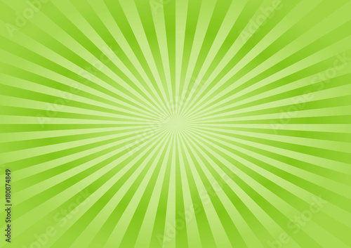 Abstract soft Green rays background. Vector