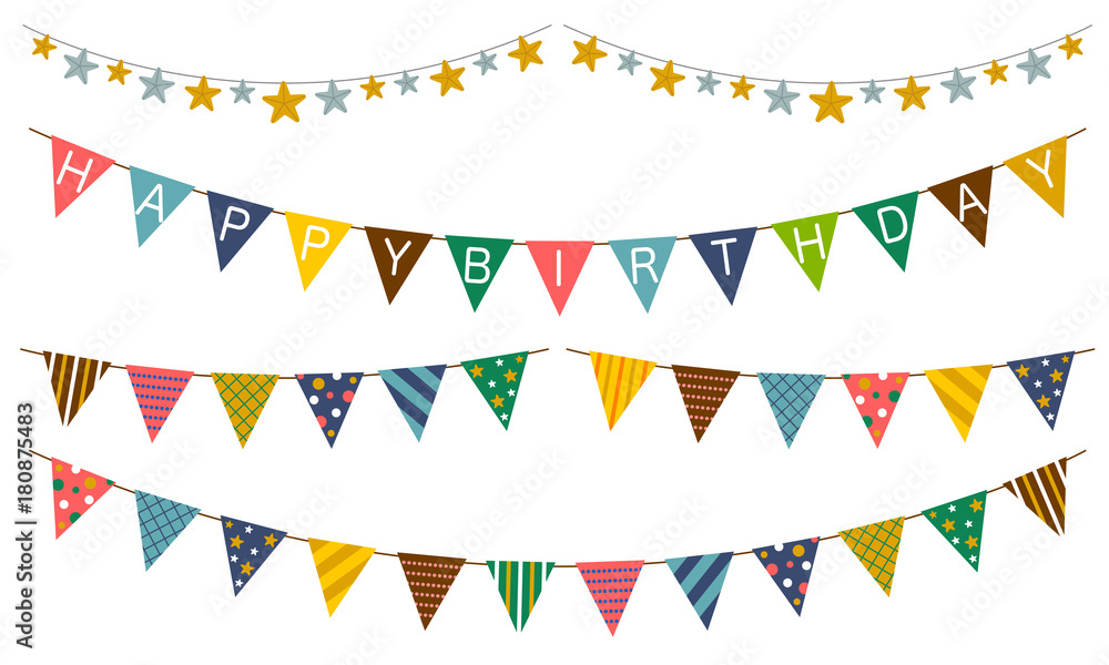 Obraz premium ガーランド HAPPY BIRTHDAY