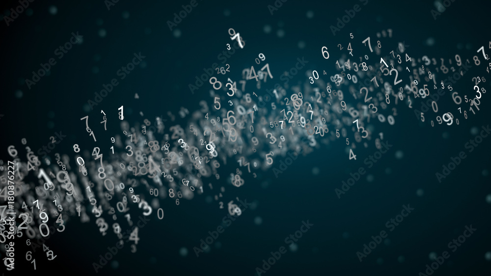 Image of Abstract network with digits - obrazy, fototapety, plakaty 