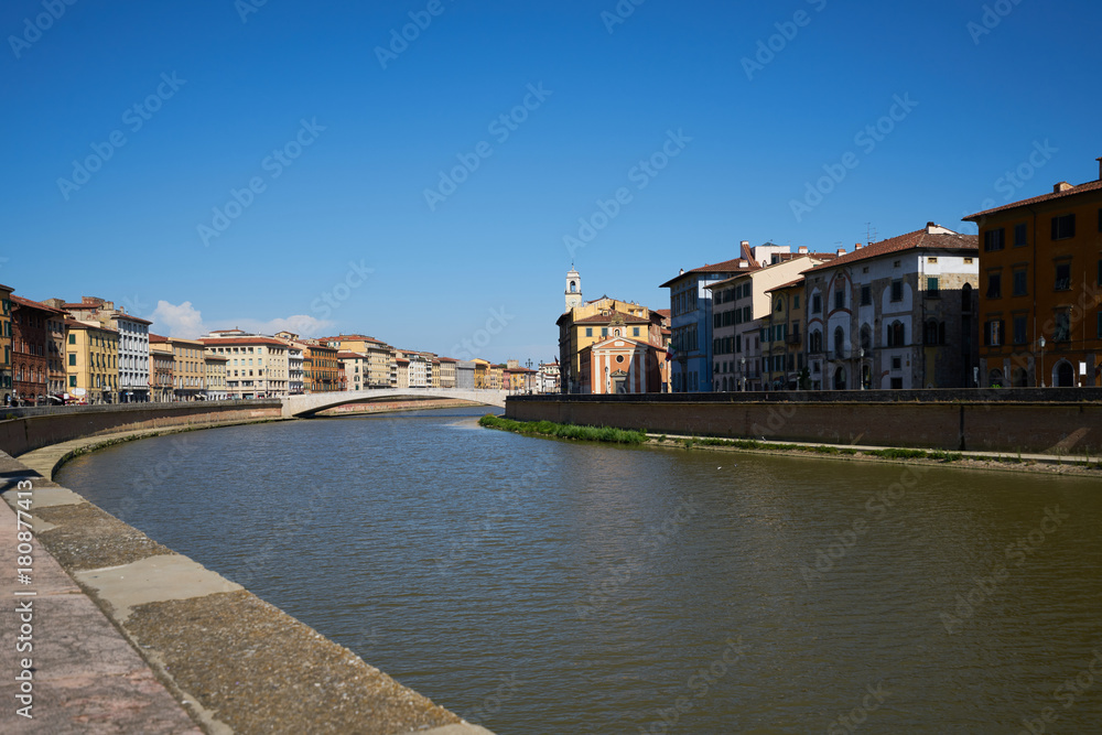 View of Pisa and Arno river