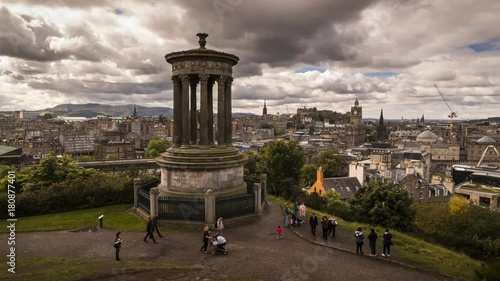 Timelapse Video of Edinburgh from Calton Hil, Scotland, United Kingdom