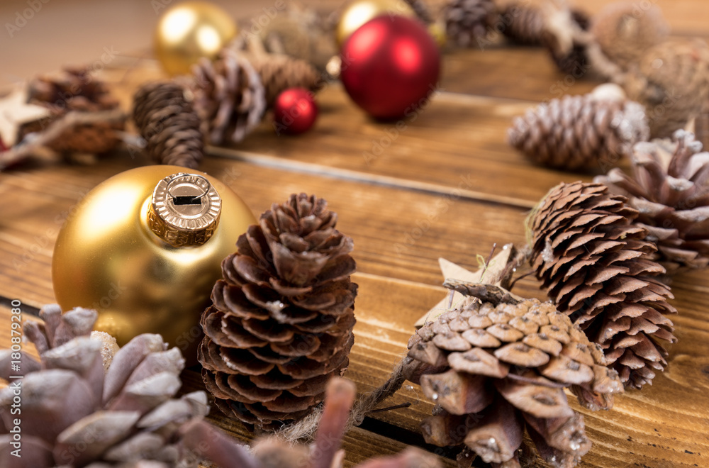 christmas balls with pinecones christmas balls with pinecones