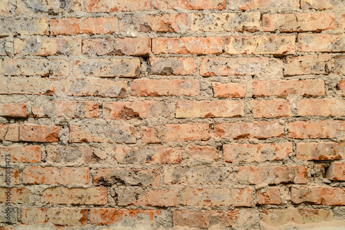 Scuffed brick wall