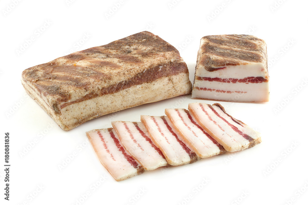 bacon on white background bacon on white background