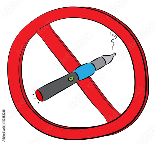 Electronic cigarette smoking not allowed sign