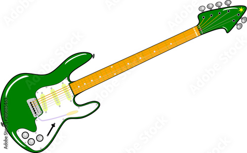 Grüne E-Gitarre