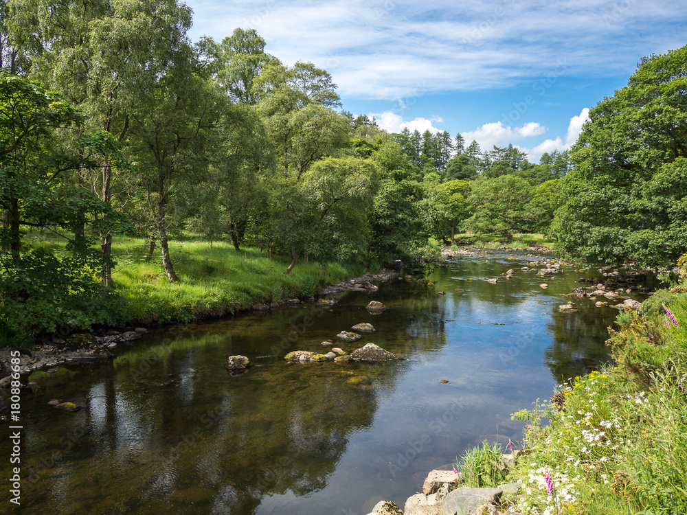 River Greta on sunny day near Keswick River Greta on sunny day near Keswick
