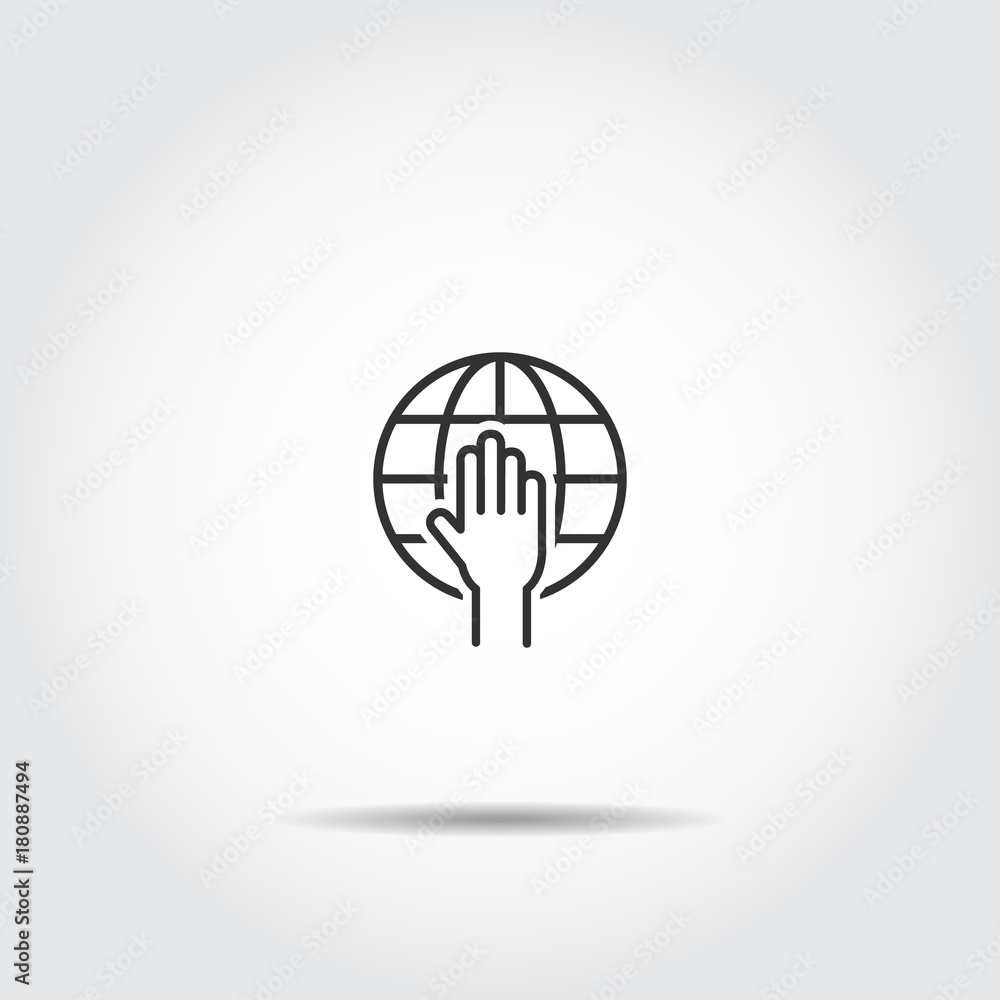 eco icon hand eco icon hand
