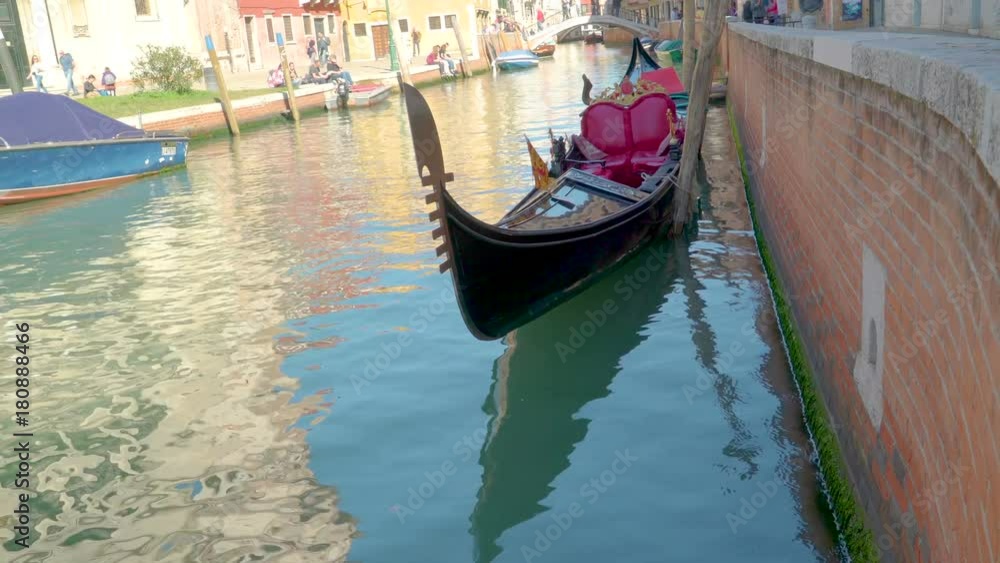 14549_A_black_Venetian_gondola_floating_on_the_side_of_the_canal.mov